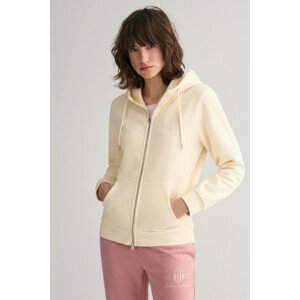 MIKINA GANT REG TONAL SHIELD ZIP HOODIE biela S