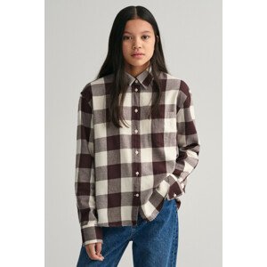 KOŠEĽA GANT CHECKED RELAXED LS SHIRT biela 176