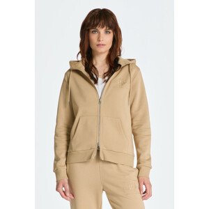 MIKINA GANT REG TONAL SHIELD ZIP HOODIE hnedá XS