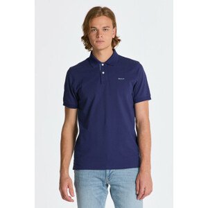 POLOKOŠEĽA GANT REG CONTRAST PIQUE SS RUGGER modrá XXXL
