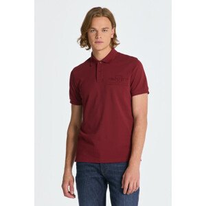 POLOKOŠEĽA GANT REG TONAL SHIELD SS RUGGER červená S