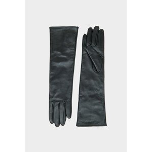 RUKAVICE GANT LONG LEATHER GLOVES BLACK