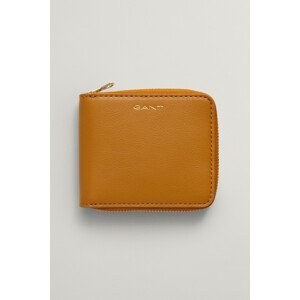 PEŇAŽENKA GANT LEATHER ZIP WALLET CINNAMON BROWN
