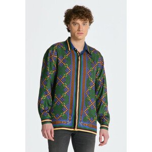 KOŠEĽA GANT REL MEDALLION SILK SHIRT zelená M