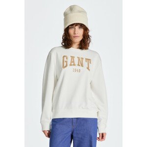 MIKINA GANT REL LOGO C-NECK SWEAT biela L