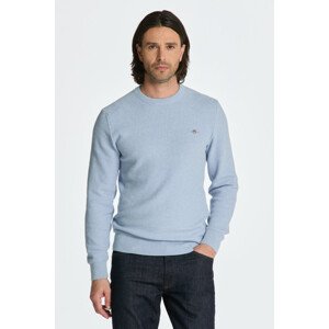 SVETER GANT MICRO COTTON TEXTURE C-NECK modrá 4XL