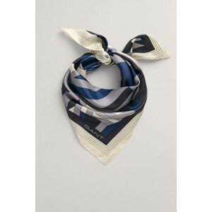 ŠÁL GANT LETTERS PRINT SILK SCARF DUSTY BLUE SEA