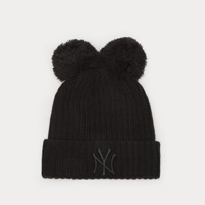 New Era Wmns Double Pom Beanie Nyy New York Yankees Čierna EUR ONE SIZE