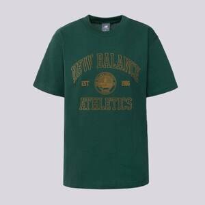New Balance Athletics Oversized Crest Tričko Zelená EUR M