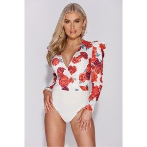 Smotanové body s kvetinami Veľkosť: XS