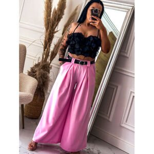 Elegantné palazzo nohavice s opaskom BRENDA veľkosť: one size
