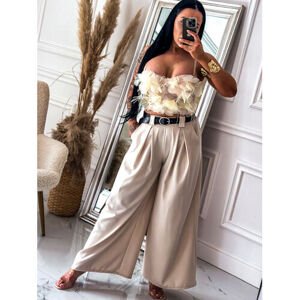 Elegantné palazzo nohavice s opaskom BRENDA veľkosť: one size