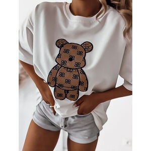 Oversized tričko s medvedíkom VICENZA veľkosť: one size