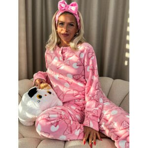 Dámske flísové pyžamo RIBBON veľkosť: XXL