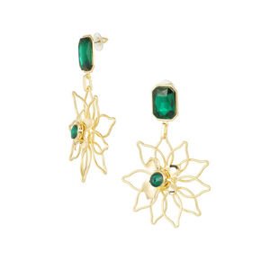 Elegantné náušnice  farba: gold/green