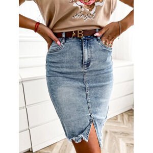 Denim sukňa s opaskom ILENA veľkosť: 36/S