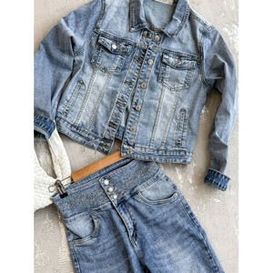 Dámsky denim kabát KAROLA veľkosť: XL