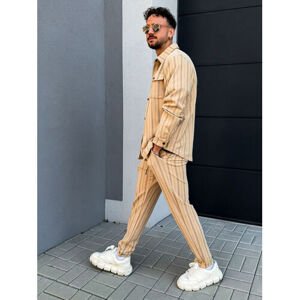 Športovo-elegantná pánska pásikavá súprava veľkosť: XL