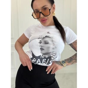 Biele tričko s potlačou LEYLA veľkosť: one size