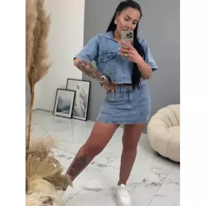Denim mini sukňa s vreckami SANDRA veľkosť: L