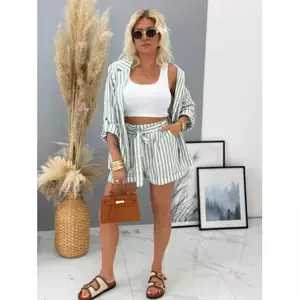 Pásikavý dámsky komplet s opaskom DANIELA veľkosť: one size