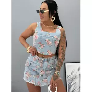 Kvetovaný denim komplet RONY veľkosť: M