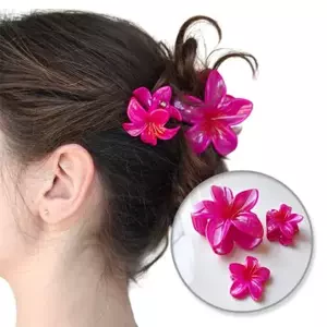 Trojdielna spona do vlasov farba: fuchsia