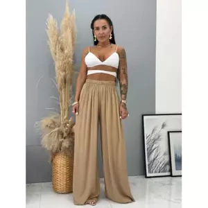 Palazzo nohavice z viskózy s gumeným pásom GRETA veľkosť: one size