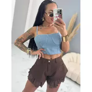 Denim top na zips DAMYA veľkosť: S/M