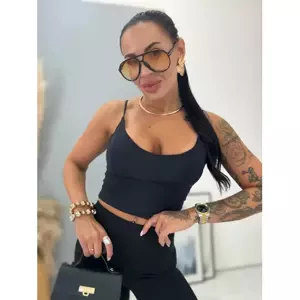 Čierny top s vypchávkami AISHA veľkosť: one size