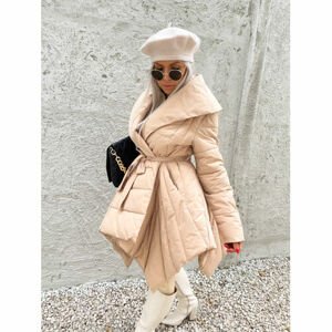 Dlhá zimná bunda s opaskom NIYAH veľkosť: XL