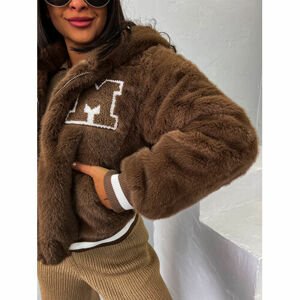 Kožušinkový kabát s kapucňou ETHEL veľkosť: M