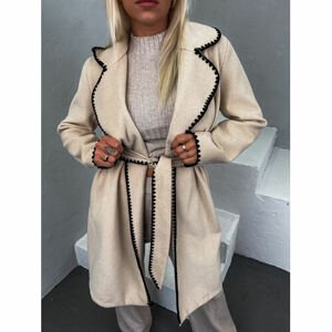 Elegantný plátenný kabát LORANA veľkosť: one size