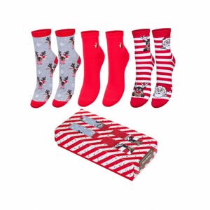 Trojdielny set vianočných ponožiek veľkosť: 37-41